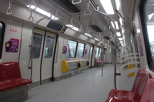 Interior of a KSF car (Pink with Red)