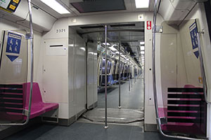 Gangway of a KNS train