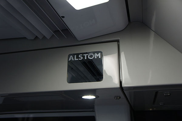 Builder Plate of the Alstom Metropolis C751C train for the North East Line.