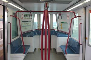 Viewing space and emergency exit of an unmodified C810 train car