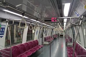 Overhead Hand Grips of the Alstom Metropolis C830 train for the Circle Line.