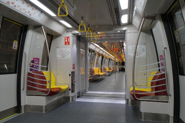 Gangway Lights of the Alstom Metropolis C851E (CCL) train for the Circle Line.