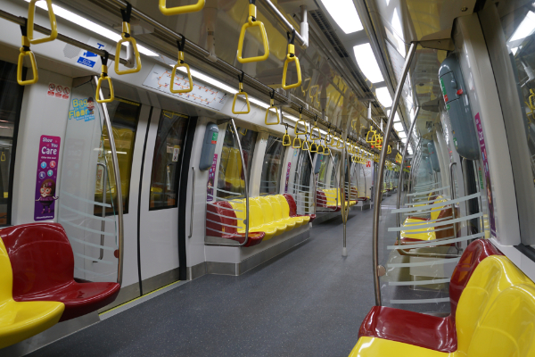 The second train car interior of the Alstom Metropolis C851E (CCL) train for the Circle Line.
