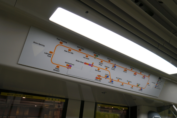Dynamic Route Map Display of the Alstom Metropolis C851E (CCL) train for the Circle Line.